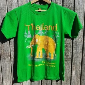 Vtg Thailand Elephant Heavyweight T shirt NWOT